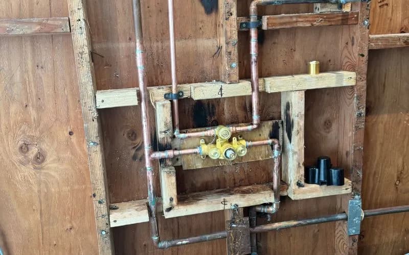 After: upgraded shower valve and trim in a Burbank bathroom, tested for smooth handle operation and stable temperature control.