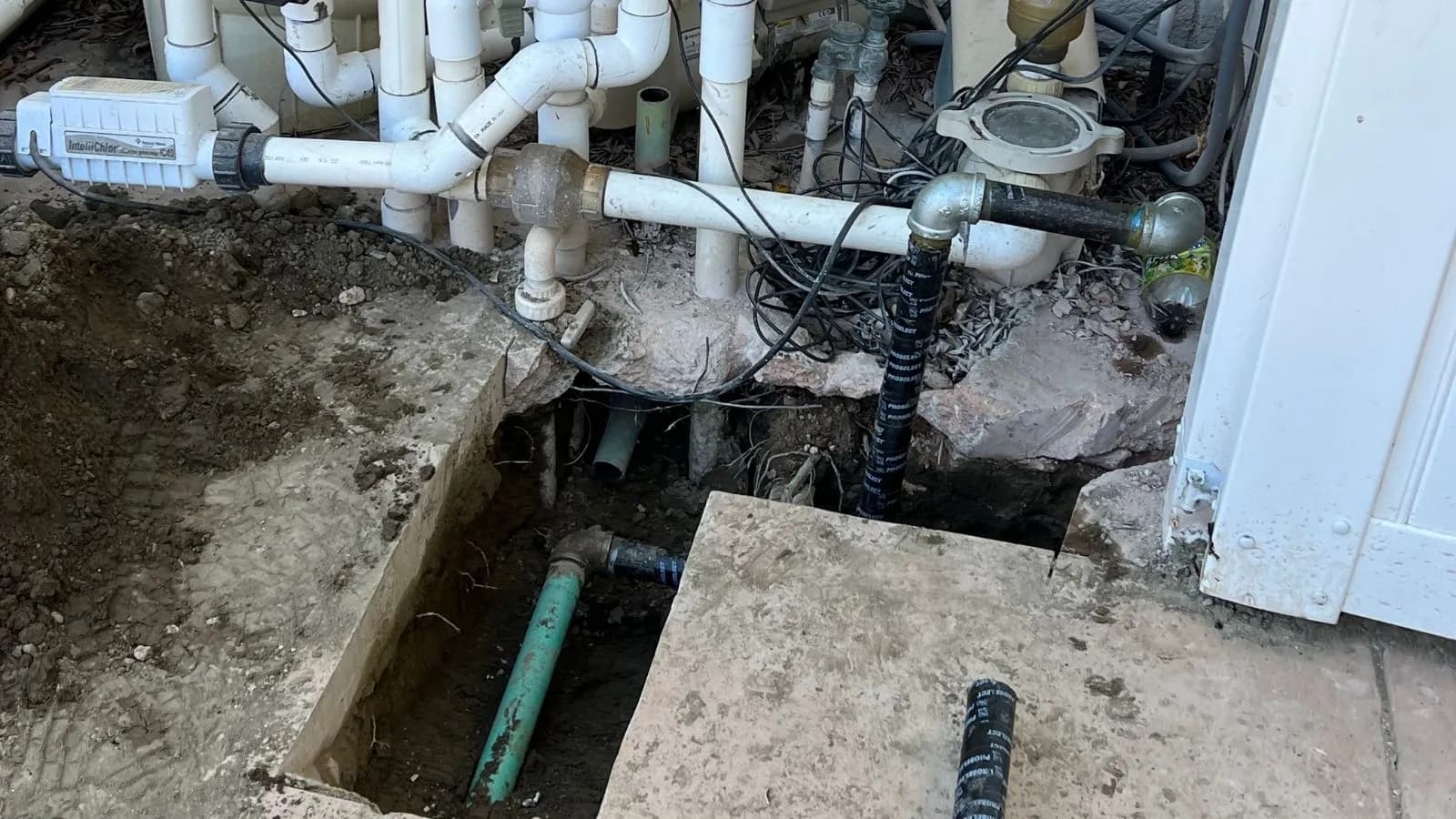 Glendale pool gas line upgrade with upgraded piping supplying pool heater equipment