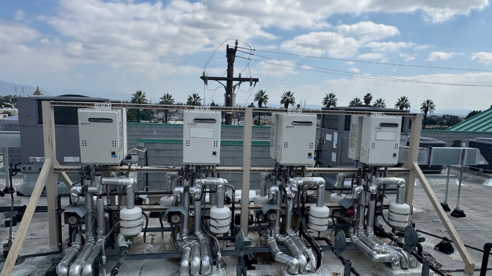 Tankless water heater installation progress in Glendale