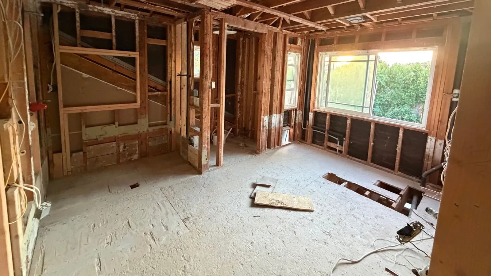 La Cañada new construction framing and plumbing detail