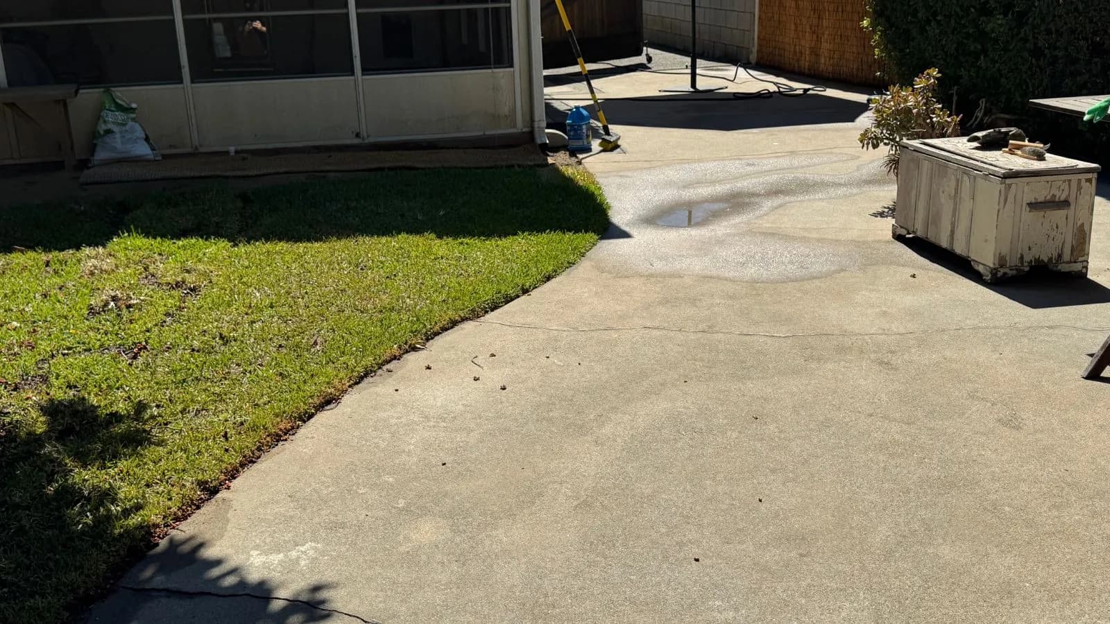 La Crescenta main water service line after replacement – new water line installed and pressure tested